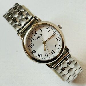 Timex Carriage Carly 28mm Women's Watch 6.5" Silver Stretch Band C3C744